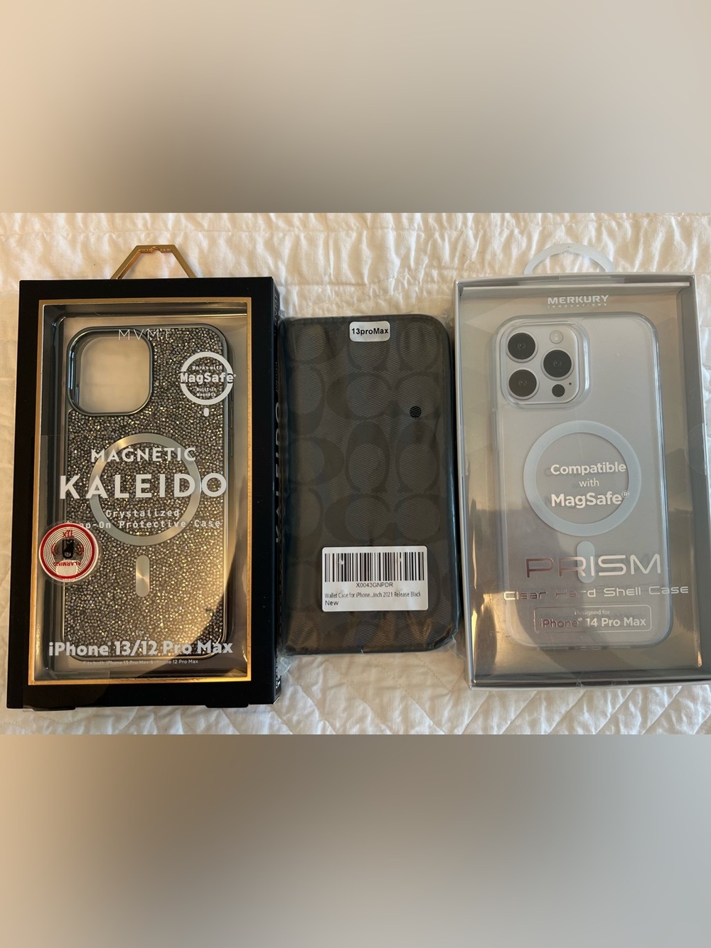 Coach Black Signature Slip-On Phone Case for iPhone 13 14 Pro Max